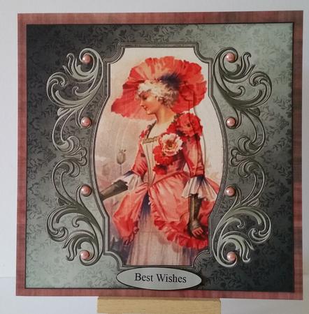 Poppy Lady Portrait with Pyramid Layers by Mary Brunton