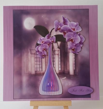 Angelic Orchids Topper with Decoupage by Mary Brunton