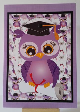 Purple Graduation Owl Topper by Mary Brunton