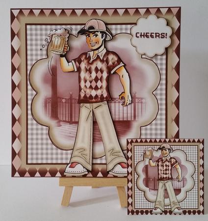 Cheers Dude! Card Front Kit by Mary Brunton