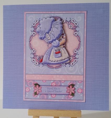 Summer Mists Blue 'linen Embossed' Backing Paper by Mary Brunton