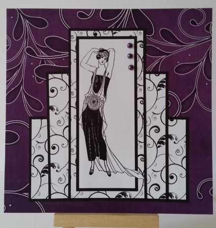Purple Linen Swirls A4 Backing Paper by Mary Brunton