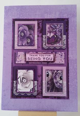 Cardtopper with Inlet All About Flowers 265 by Mary Brunton