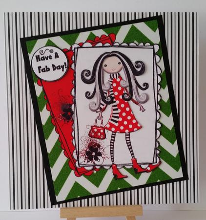 Red & White Doodles by Mary Brunton
