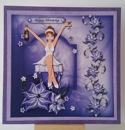 Female Celebration Card Front by Mary Brunton