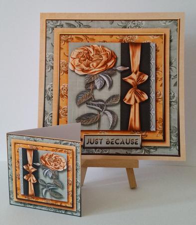 Cardtopper Yellow Rose 285 by Mary Brunton