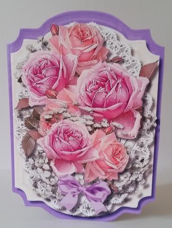 Print, Cut, and Fold Beautiful Lilac and Pink Roses  by Mary Brunton