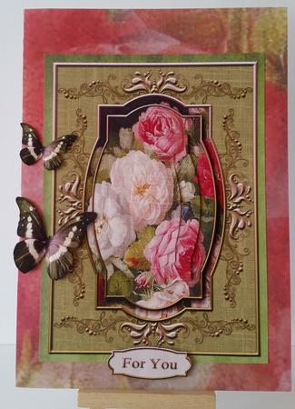 Cardtopper So in Love with Roses 299 by Mary Brunton