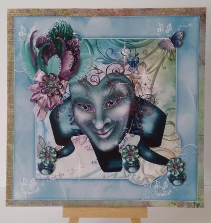 Masked Music Topper with Decoupage by Mary Brunton