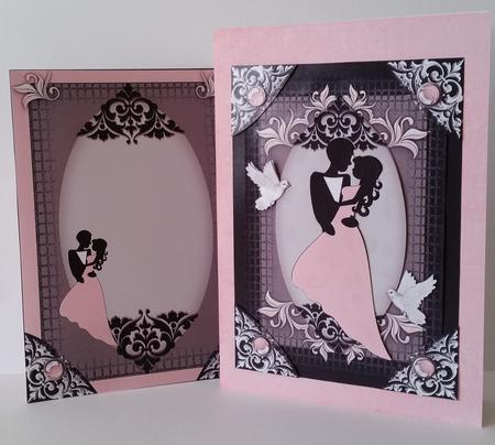 Pink Dress Bride and Groom Kit by Mary Brunton