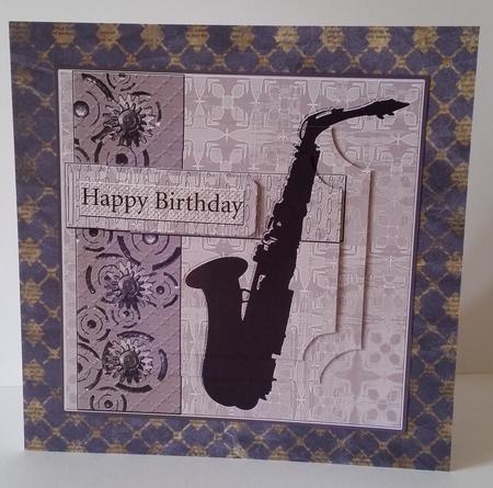 Saxophone Instrument in Silhouette by Mary Brunton