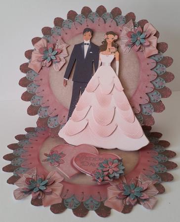 Stylish Wedding Doily Easel Card Mini Kit by Mary Brunton