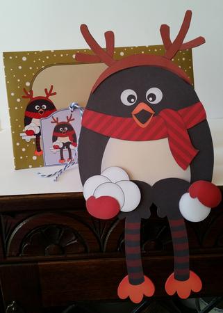 3D on the Shelf Card Kit - Christmas Pip Penguin by Mary Brunton