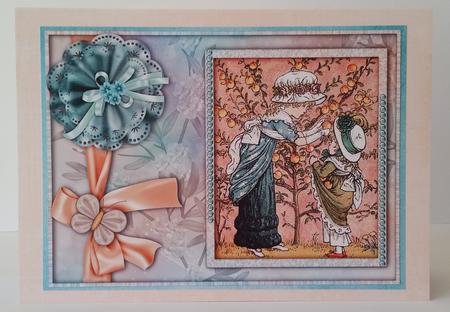 Peach Harvest A4 by Mary Brunton