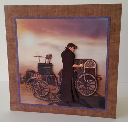 Happy Barn Finds - 3D Steampunk Steam Car Insert & Tag by Mary Brunton