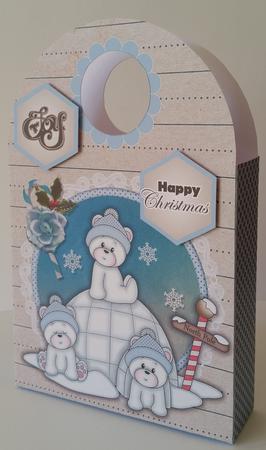 Blue Igloo Bears Large Gift Bag by Mary Brunton