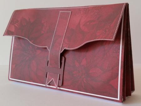 Red Christmas Poinsettia 3D File Purse Mini Kit by Mary Brunton