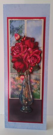 Vase of Vibrance Roses Large Dl by Mary Brunton