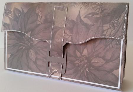 Old Gold Poinsettia 3D File Purse Mini Kit by Mary Brunton