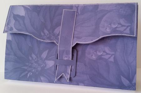 Blue Poinsettia 3D File Purse Mini Kit by Mary Brunton