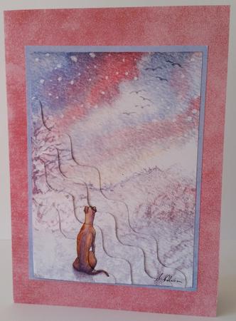 A Greyhound Gazes Out Into the Heart of a Snowy Silence by Mary Brunton
