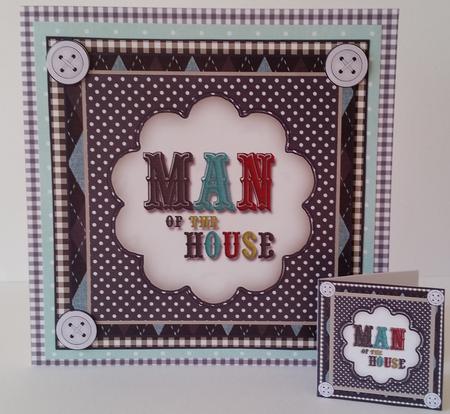 Man of the House Card Front Kit by Mary Brunton