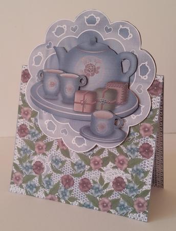 Tea Party Over the Top Card by Mary Brunton