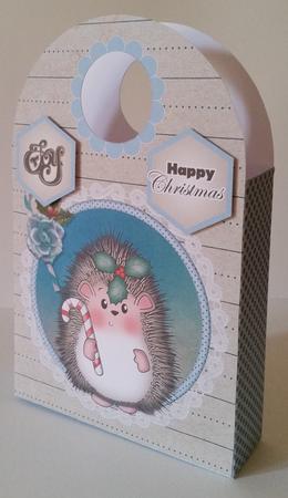 Hedgy with Candy Cane Large Gift Bag by Mary Brunton