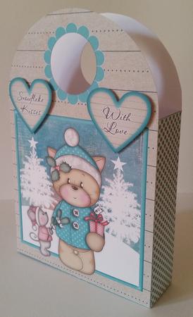 Christmas Kitty & Friend Large Gift Bag by Mary Brunton