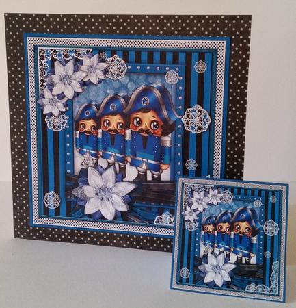Three Snowflake Nutcrackers by Mary Brunton