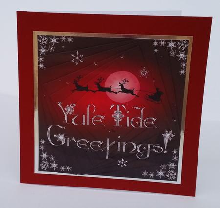 Simply Yule Tide Greetings! 3 Twisted Pyrimage +insert & Tag by Mary Brunton