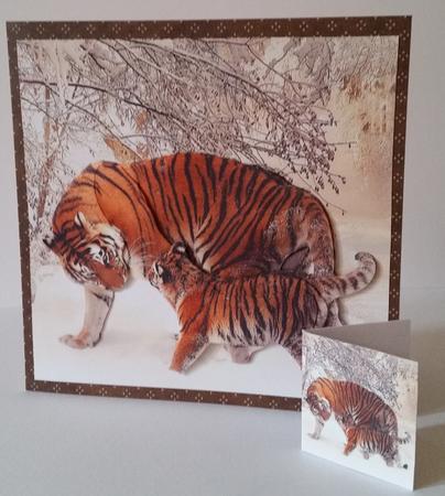 Because We Love Furries - Gorgeous Tigers in the Snow + Tag+ by Mary Brunton
