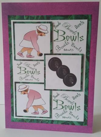 Three Squares - Lawn Bowls (lady ) Retirement by Mary Brunton