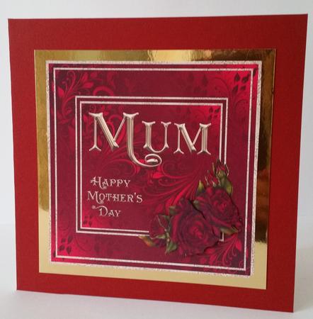 Crimson Roses Mother's Day Card for Mum Featured Gallery Photo