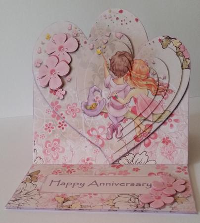 Fairy and Wizard Double Heart Easel Card Kit by Mary Brunton