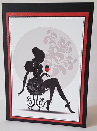Fashion, Wine & Diamonds Card Front / Topper Featured Gallery Photo