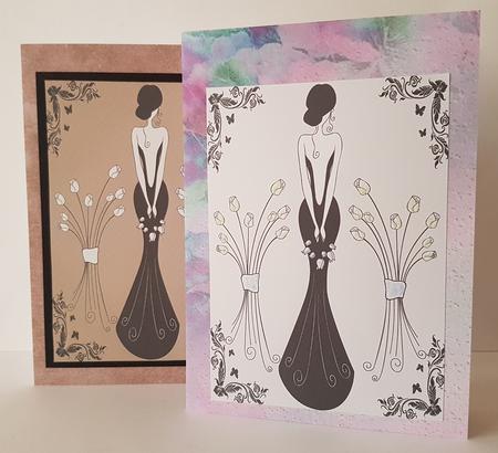 Simple Silhouette Bride - Latte & Silver by Mary Brunton