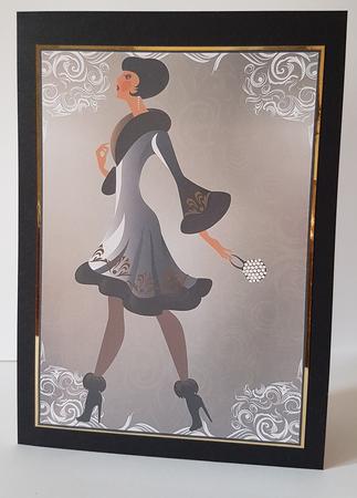 Beautiful Fashion Lady Dressed in Silver by Mary Brunton