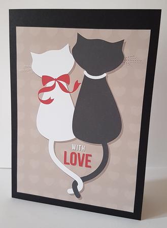 Love Cats - Card Front / Topper by Mary Brunton