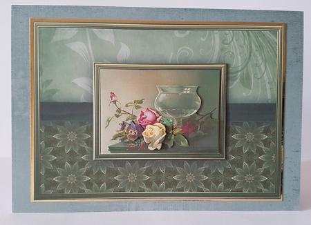 Roses and Pansy Quick Card by Mary Brunton