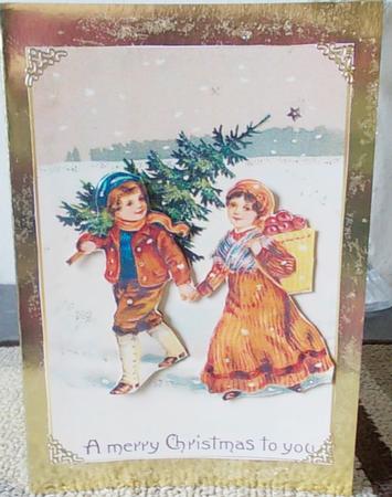 Vintage Christmas A4 Topper by Mary Furey