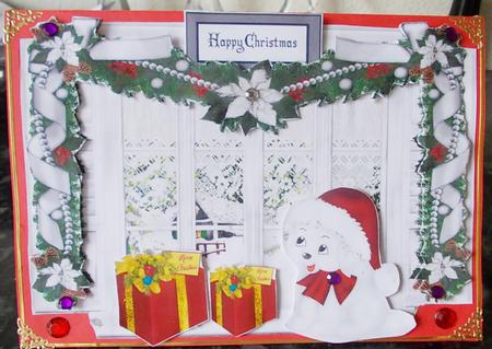 Dress a Window, with Snow Scene and Puppy by Mary Furey