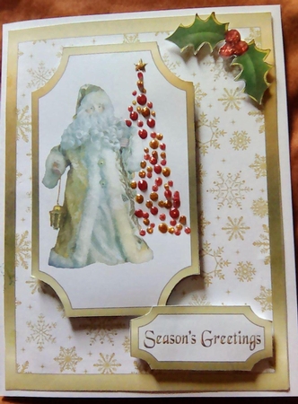 QC Gold Santa by Mary Lynn Cox