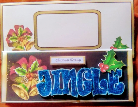 Glitter card  Jingle by Mary Lynn Cox