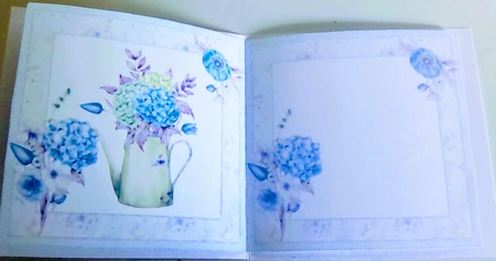 Spring Garden 8: Hydrangeas & Lace 6 x 6 Blank Card Insert with Lilac Floral Background by Mary Lynn Cox
