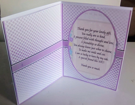 A5 Lady with Purple Balloons Blank Insert  by Mary Lynn Cox