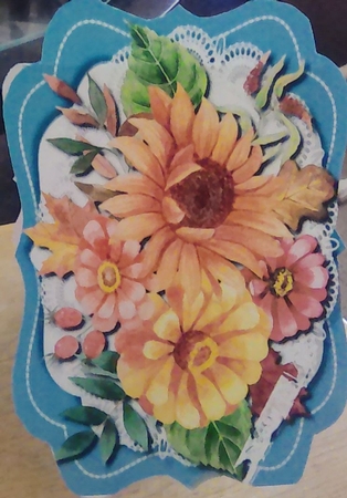 A5, Tent card ,  Autumn Gold by Mary Lynn Cox