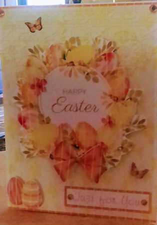 Easter wreath greeting card by Mary Lynn Cox