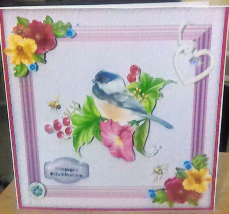 Beautiful Bird with flowers by Mary Lynn Cox
