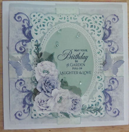 Floral and Flourishes Birthday Card  by Mary Lynn Cox